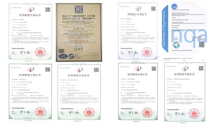 5265 dc motor certificate