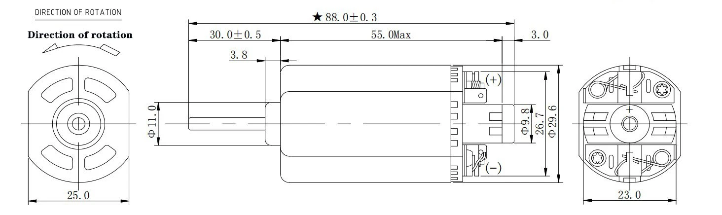 FS480WA-8514G-87.5G-Motor Outline FS480WA-8514G-87.5G-Motor Outline